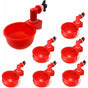 6 pcs Automatic Chicken Waterer Supplies Bowl Cups Plastic Bowl, Poultry Water Dispensers Automatic Drinking Water Cups