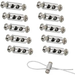 10 pcs Cable Clamps With Screw Terminal Cap, Cable Clips For 1-2Mm Diameter Cable And Wire, Double Ended Cable And