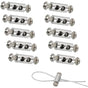 10 pcs Cable Clamps With Screw Terminal Cap, Cable Clips For 1-2Mm Diameter Cable And Wire, Double Ended Cable And