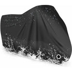 Motorcycle Cover Waterproof, Cold And Weather Resistant 190T Black Protects From Dust