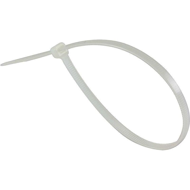 100 Pack Cable Ties, White/Natural, 370Mm X 4.8Mm, Premium Quality Plastic Cable Ties