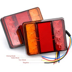 2 pcs 12V LED Tail Lights, Multifunctional Rear Lights For Tractor Truck Trailer