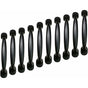 10X 96Mm Black Kitchen Cabinet Door Pulls Cupboard Drawer Bedroom Furniture Pull Handle