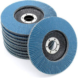Compartment Discs │ Blue │ 10 Pieces │ Ø 125 Mm │ Grain 73 │ Stainless Steel │ Abrasive Discs │ Flap Discs