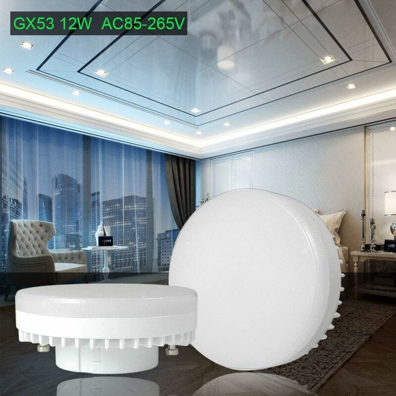 Dimmable LED Gx53 7W 85-265V Cabinet Light Die-Cast Aluminum Wall Light 4 pcs Cool White 6000K