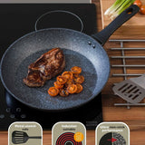 24 Cm Non-Stick Frying Pan, Forged Aluminum, Durable Non-Stick Coating, Pfoa Free - Induction, Dishwasher & Metal - Front View