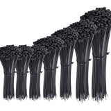 700 Piece Black Nylon Cable Ties, Lengths 4"/ 6"/ 8"/ 10"/ 12"