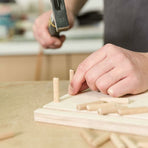 400 pcs Of Wooden Dowels 8 Mm X 50 Mm - Solid Beech Wood Dowel Ideal For Wood ROuter - Suitable For Drilling
