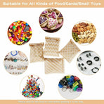 100 Pack Kraft Paper Candy Bags, Candy Cookie Favor Snacks Buffet Grocery Packaging, 4 Different Style No Wax Sweet