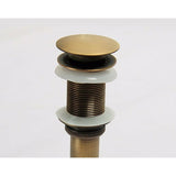Single Handle Push-Pull Pop-Up Clicker Sink Faucet Build Plug Without Overflow (Antique Brass)