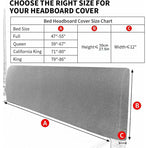 Stretch Headboard Cover For Queen And King Size Bed, Curved Dustproof Protector Slipcover For Bedroom Decor (Champagne,