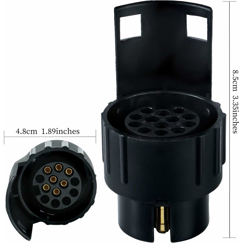 Trailer Plug Socket Adaptor,13 To 7 Trailer Towing Socket Adaptor For Trailer Truck Caravan Wagon