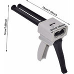 50Ml Epoxy Dispenser Gun, Ab Epoxy Glue Gun Handle Applicator For Mixing Glue, 1:1 And 2:1 Ratios (Gun)