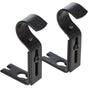 Adjustable Curtain ROd Wall Bracket, 2 Pack, Black