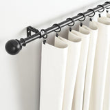 Adjustable Curtain ROd Wall Bracket, 2 Pack, Black - Top-Down View