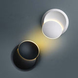Indoor Wall Lights Warm White LED Wall Lamp 5W Modern Wall Light Warm White Creative Eclipse 2 In 1 Iron Wall Sconce - Side View