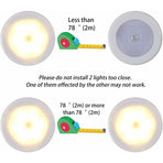 Wireless LED Motion Sensor Light For Closet, Stairs, Hallway, Kitchen, Bedroom (6 pcs) (White Shell (Warm Light)