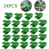 48 pcs Garden Hose Clips, Garden Shed Film Accessories, 16Mm Outer Diameter, Plant Stakes, Greenhouse Plastic Clips, - Top-Down View