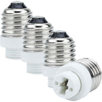 4X Lamp Socket Adapter E27 To G9 In White - 4 pcs Set Reformatting Converters For Lamp Sockets For Incandescent, LED,