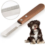 Right Handed Trimmer Knife Professional Dog Stripping Knife With Ergonomic Wooden Handle