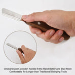 Right Handed Trimmer Knife Professional Dog Stripping Knife With Ergonomic Wooden Handle