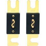 2 Pack Anl Fuse - 80A - For Car Audio System - Black And Gold