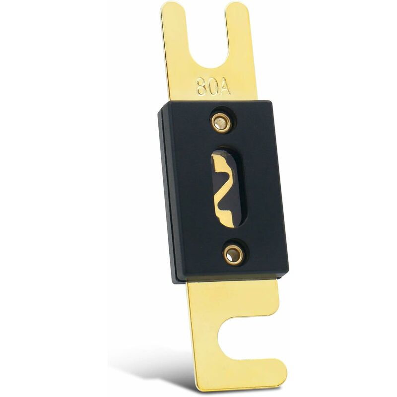 2 Pack Anl Fuse - 80A - For Car Audio System - Black And Gold