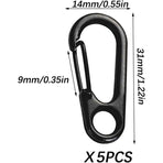 Mini Carabiner Clip, 5 Pieces Mini Carabiner Clip, Spring Carabiner Hook Keychain Clasps, Mini Carabiner Clips, For