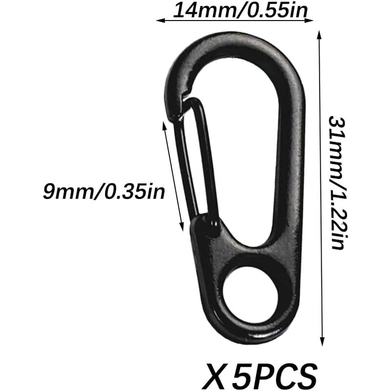 Mini Carabiner Clip, 5 Pieces Mini Carabiner Clip, Spring Carabiner Hook Keychain Clasps, Mini Carabiner Clips, For