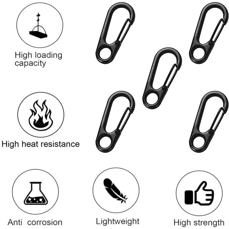 Mini Carabiner Clip, 5 Pieces Mini Carabiner Clip, Spring Carabiner Hook Keychain Clasps, Mini Carabiner Clips, For