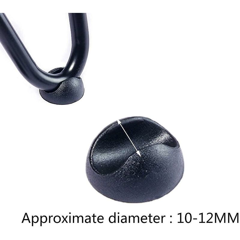 10 pcs Silicone Hairpin Furniture Leg Protectors - Black (10Mm)