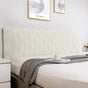 Headboard Cover 160, Headboard Cover Protector With Stretch Side, Dustproof Washable Headboard Cover (Color : Beige,