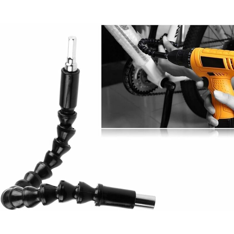 Flexible Cardan Bit Holder Extension For Screwdriver, Drill, Ideal For Mechanical Work Or General Maintenance, 290 Mm,