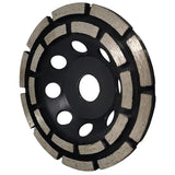 Diamond Grinding And Sanding Disc, 125Mm X 22.23Mm Double ROw Diamond Abrasive Wheel, For Grinding Screed, Concrete - Side View