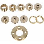 ROuter Guide Kit, 11 Pieces Imperial Size Brass ROuter Template Guide Kit, With Lock Nut Adapter With Case