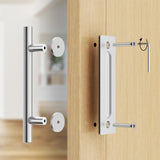 30Cm Sliding Door Handle Set, Stainless Steel Sliding Door Handle, Large Rustic Size, Suitable For Gates, Garages, - Front View