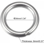 Welded Ring Stainless Steel 304 50Mm External Diameter 8Mm Thickness 3 pcs
