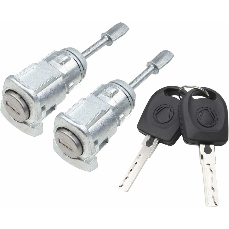 Front Left Right Door Lock Cylinder Compatible With Golf Iv Bora Passat B5 Skoda Fabia 3B0837167 3B0837168