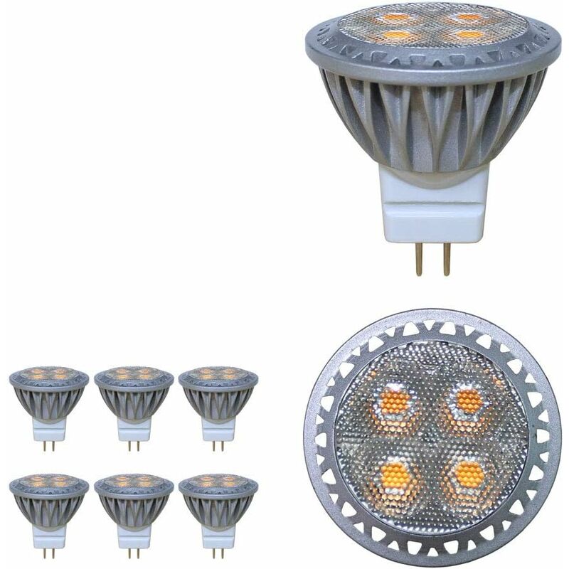 LED Bulb Mr11 Gu4 Spotlight 3W 12 Volt Super Bright Equal To 35W Halogen Bulb 280Lm 30° Beam Angle Cool White 6000K