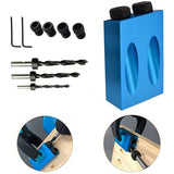 15 Degree Angle Drilling Kit For Wood With Guide Template Drill Bits And Holes 6/8/10Mm - Side View