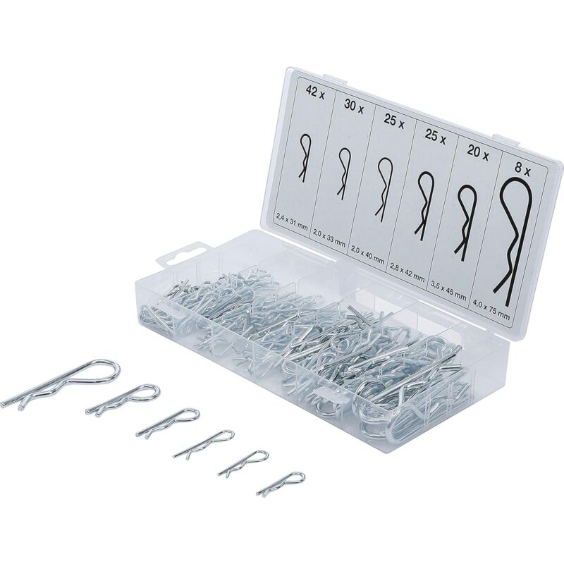 Assortment Of Spring Pins Ø 2.4 - 4.0 Mm 150 Pieces