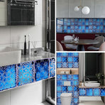 10 pcs Wall Tile Stickers Self Adhesive Tile Sticker Wallpaper For Kitchen Living ROom Bathroom Home Decor 20X20Cm