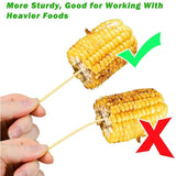 400 Wooden Bamboo Skewers Sticks For Bbq Fruit Chocolate Fondue Fountain 15Cm - Top-Down View