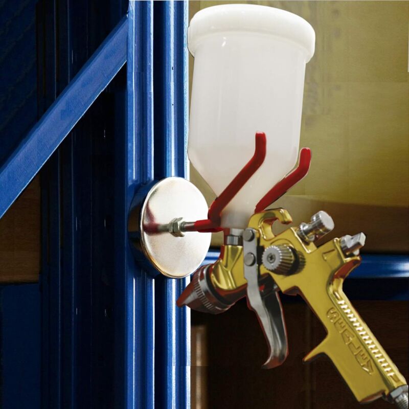 Paint Gun Holder With Magnetic Base, Paint Gun Accessories, Universal Holder On Shelves And Other Magnetic Surfaces,