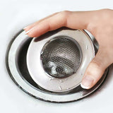 Sink Strainer For Shower - Plug Hole Hair Catcher - Kitchen Sink Stoppers - Stainless Steel Mesh Sink Drain Filter - 3 - Front View