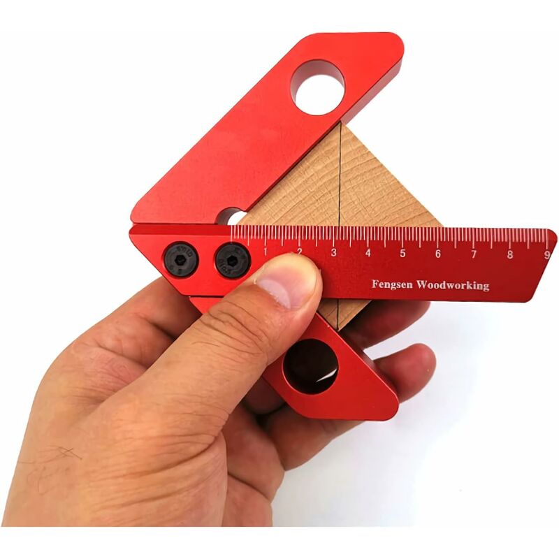 Woodworking Measuring Tool, Line Gauge Center, 45/90 Degree Right Angle Line Gauge Carpenter Ruler