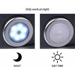 Wireless LED Motion Sensor Light For Closet, Stairs, Hallway, Kitchen, Bedroom (6 pcs) (Silver Shell (White Light)