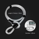 Bicycle U-Lock + Steel Cable Lock With Bracket 2 In 1 Flexible U-Lock Steel Cable