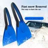 2 Pieces Frost Scraper Windshield, Strong And Durable Ice Scraper, Snow Scrapers For Car, With Non-Slip Handle For Car - Side View