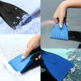 2 Pieces Frost Scraper Windshield, Strong And Durable Ice Scraper, Snow Scrapers For Car, With Non-Slip Handle For Car - Top-Down View